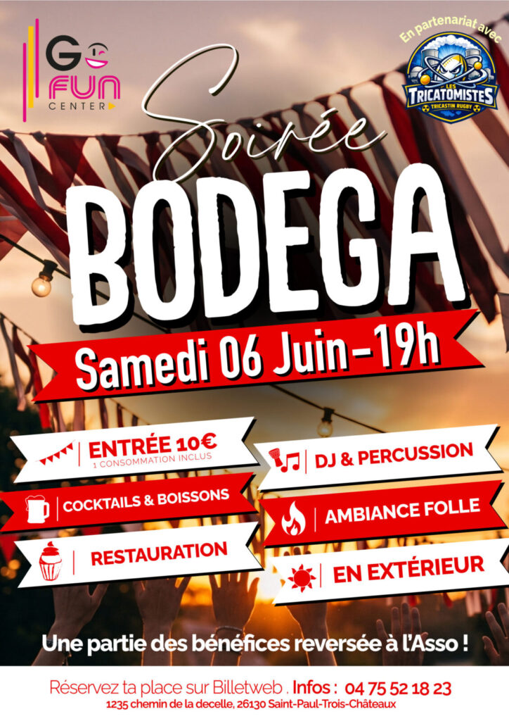 Affiche de la soirée Bodega du samedi 6 juin
